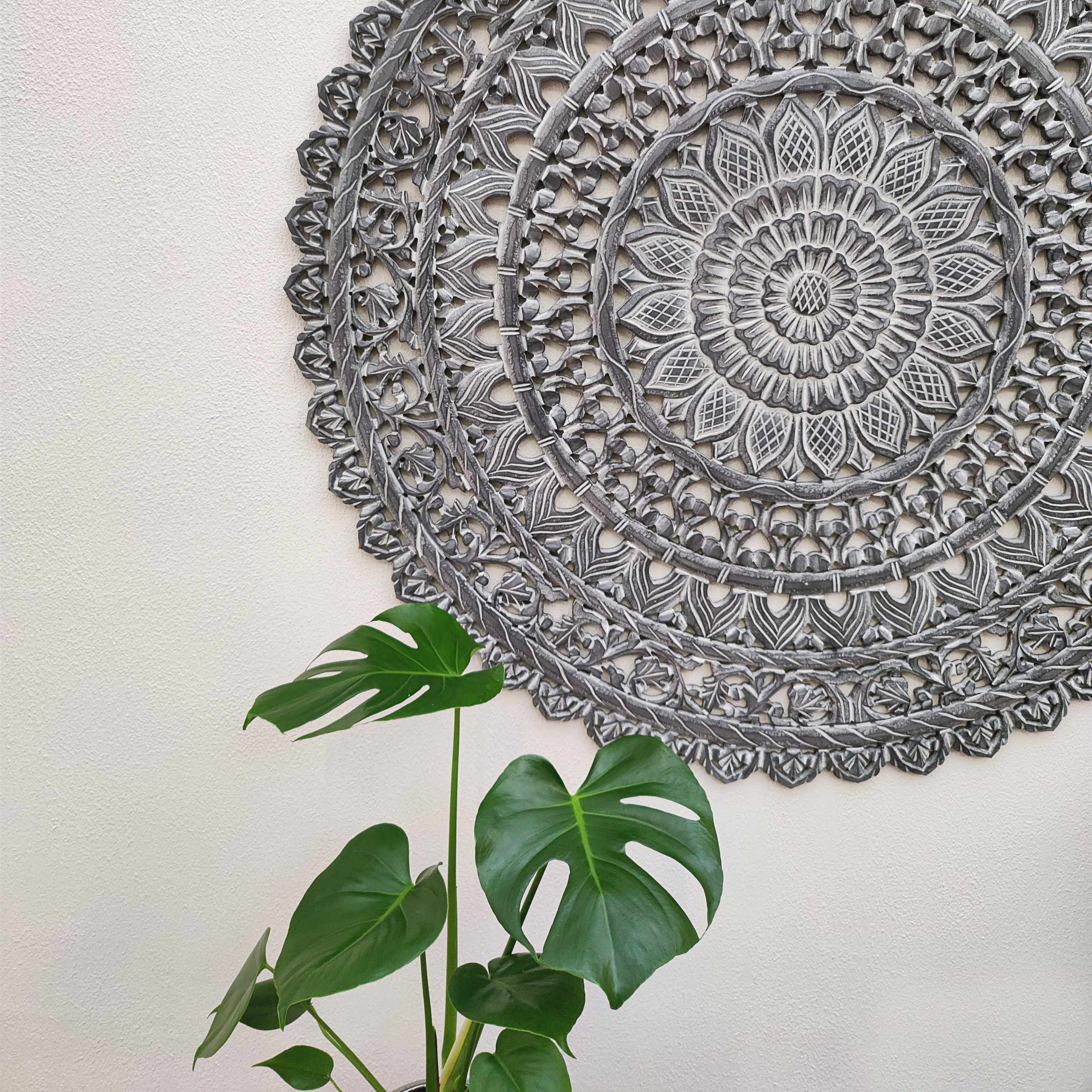 Wand Rund Wandpaneel XL rund grau · Grüner Laden