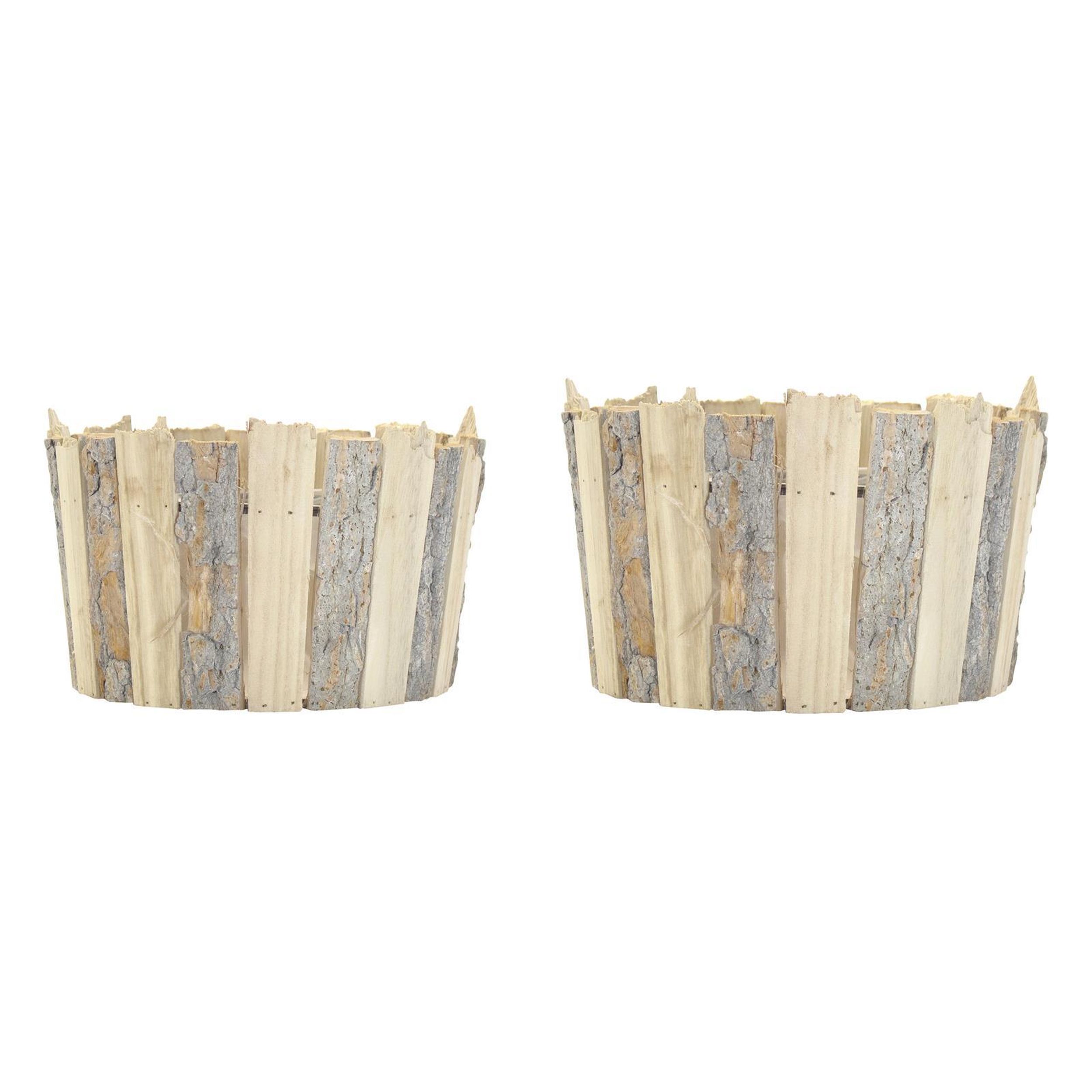 2 Stück Quadratische Pflanztöpfe Aus Holz | Natürlicher Look Für Kräuter & Pflanzen