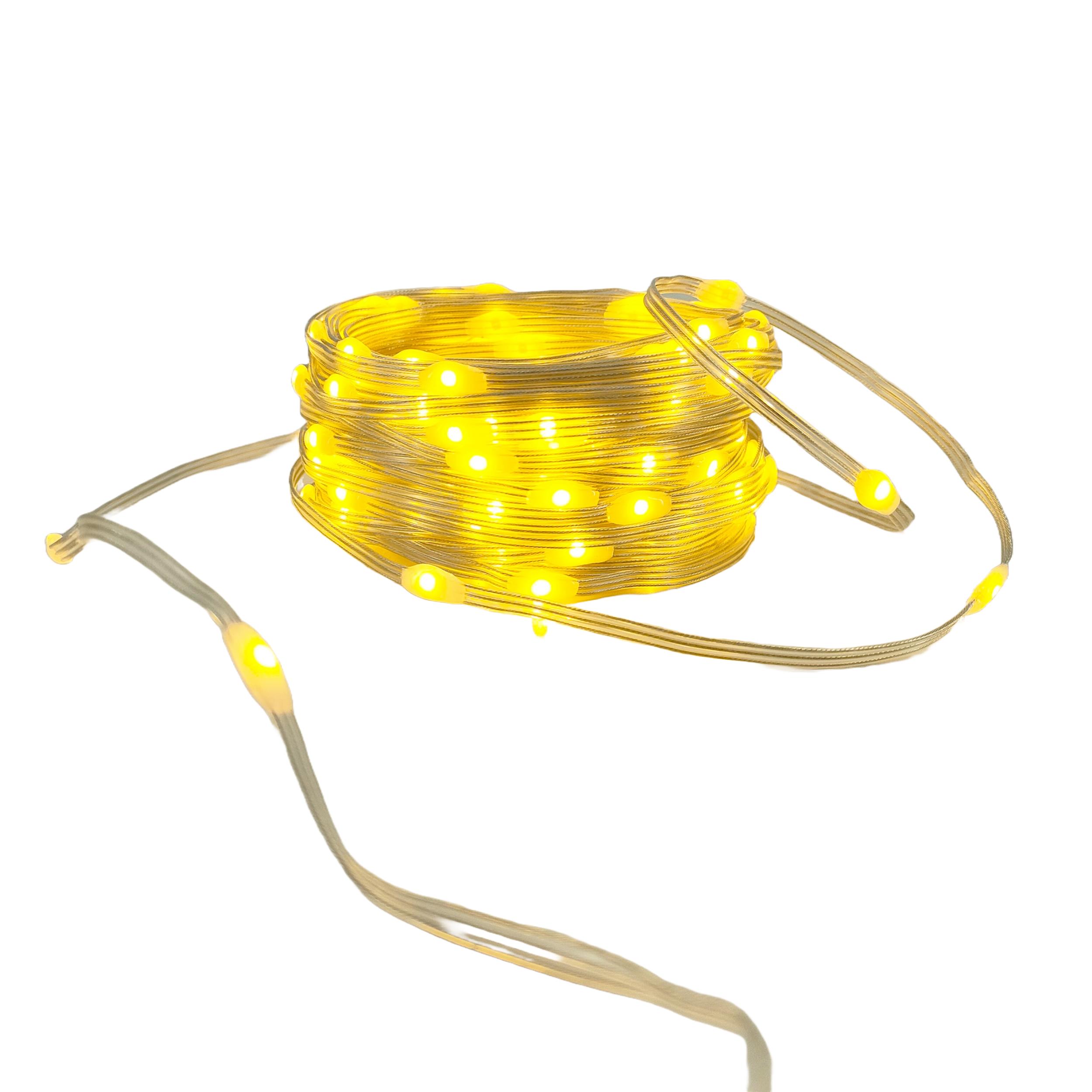 Lichterkette mit Kupferdraht 100 LED, mit Stecker und Timer