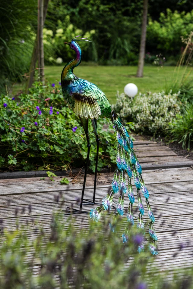 🌈 Mach deinen Garten und deine Terrasse zum echten Blickfang

Unsere bunten Metall-Pfaue sind nicht nur wunderschön anzusehen, sondern auch echte Hingucker, die jedem Außenbereich das gewisse Etwas verleihen. Ob als Dekoration oder als farbenfrohes Highlight – diese Pfaue bringen Farbe und Freude in dein Zuhause. 
Hol dir jetzt einen bunten Akzent für deinen Garten! 🦚✨ 

#GartenDekoration #BunteAkzente #MetallPfaue